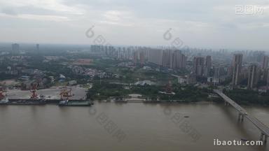 湖南湘阴县城市建设航拍